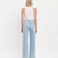 HIGH RISE FULL LENGTH LIGHT WASH WIDE LEG JEANS V3468