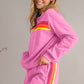 Striped Long Sleeve Top and Shorts Set