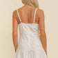 FLORAL SWEETHEART RUFFLE CAMI STRAP MINI DRESS