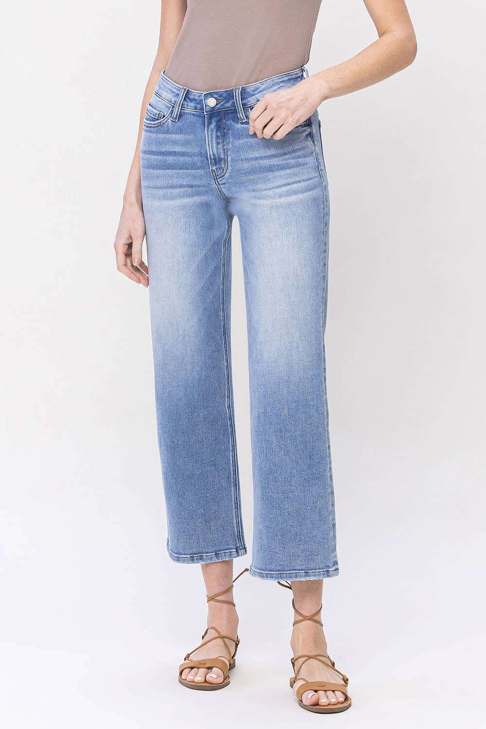 MID RISE CROP  DAD JEANS