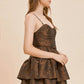 BUSTIER TIERED DRESS