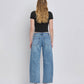 HIGH RISE DART STRUCTURED FIT BARREL LEG JEANS T6514