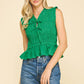 FRONT-TIE DETAILED SMOKING TOP -5555T
