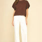 DROPPED SHOULDER SWEATER TOP