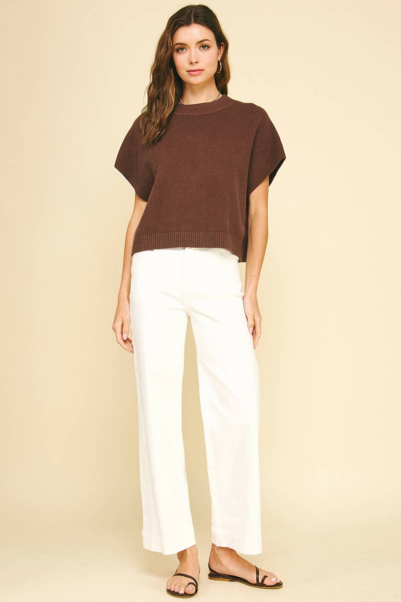 DROPPED SHOULDER SWEATER TOP