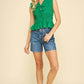 FRONT-TIE DETAILED SMOKING TOP -5555T