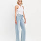 HIGH RISE FULL LENGTH LIGHT WASH WIDE LEG JEANS V3468