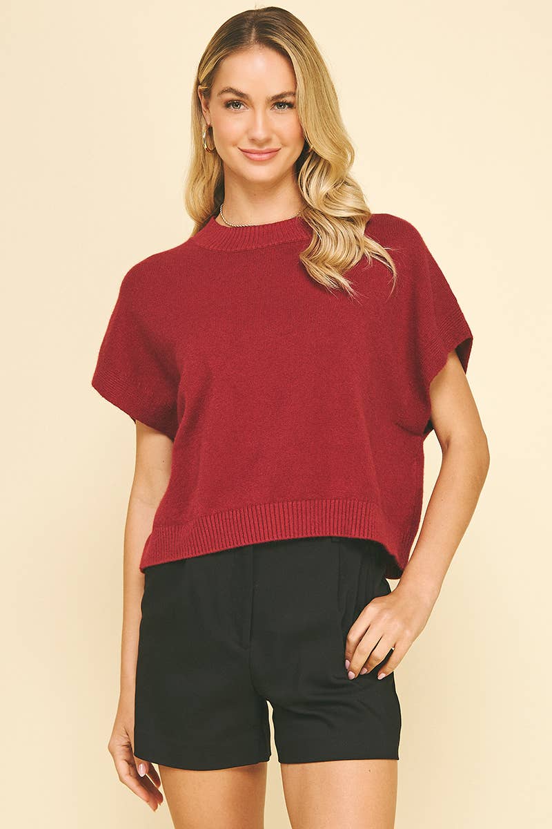 DROPPED SHOULDER SWEATER TOP