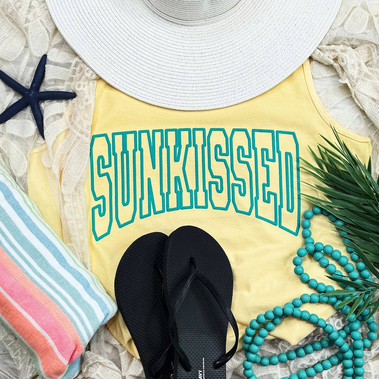 Sunkissed TURQUOISE PUFF Pigment Dyed Tank