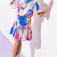 A printed woven mini dress - ID21222