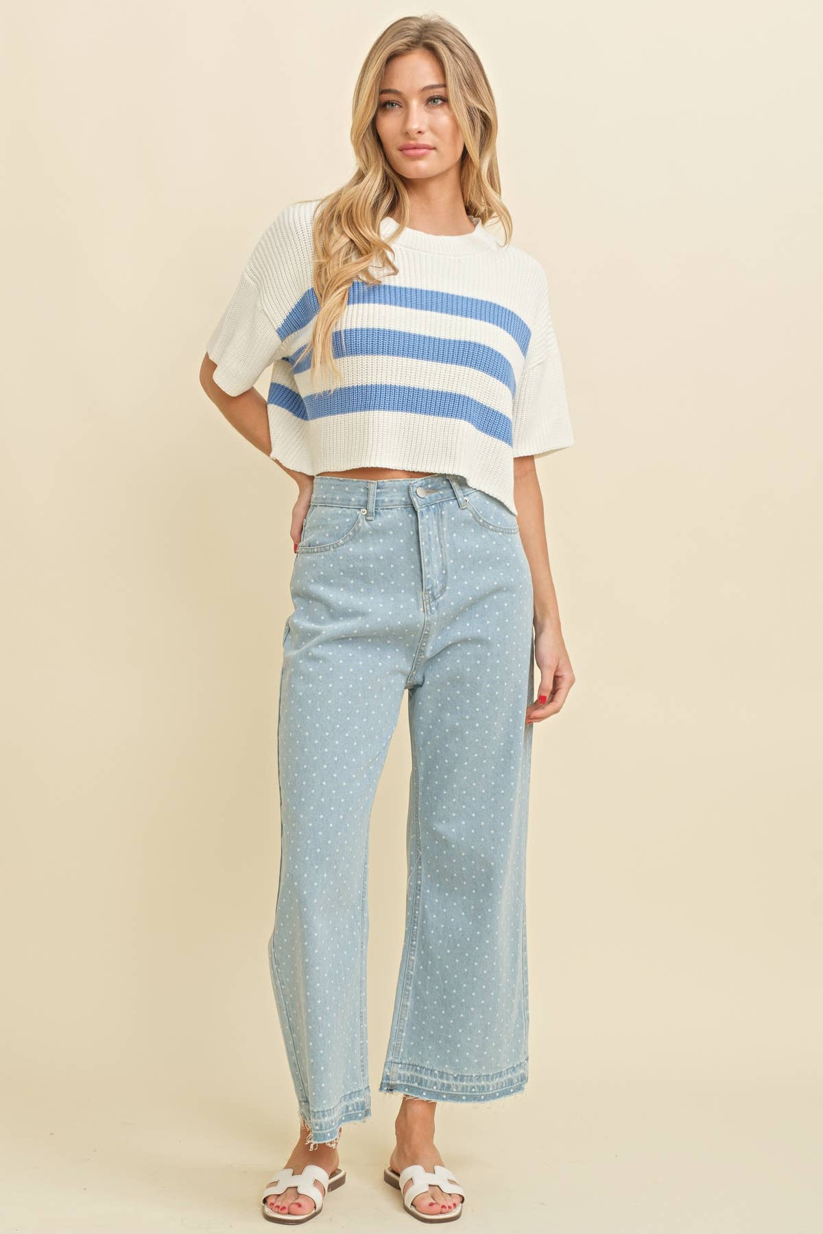 RIBBED KNIT SWEATER TOP