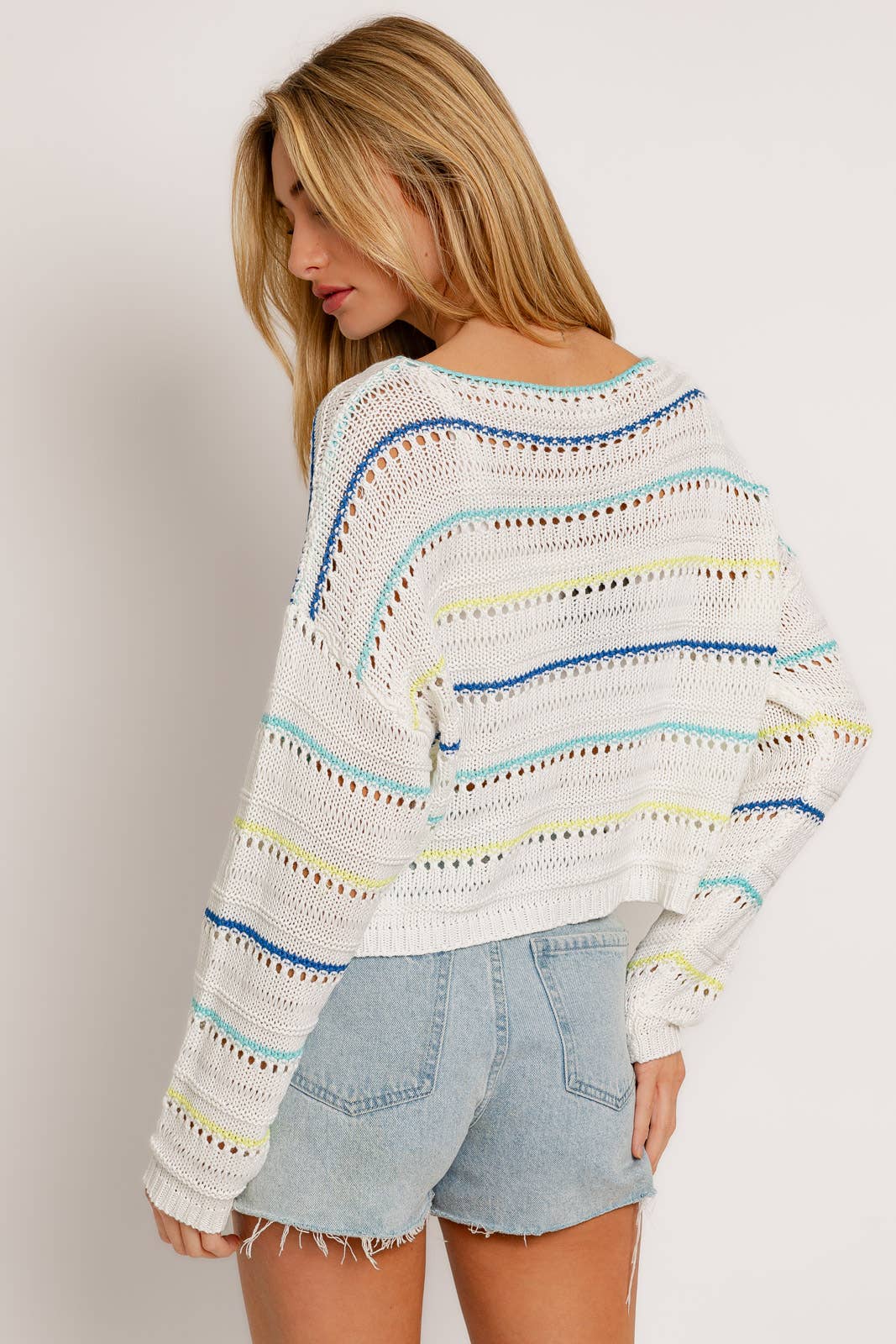 LONG SLEEVE STRIPE SWEATER