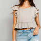 Taupe Cotton gauze Crop Top