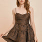 BUSTIER TIERED DRESS