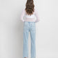 HIGH RISE SLIM WIDE JEANS
