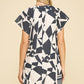 PRINT KNIT MINI DRESS