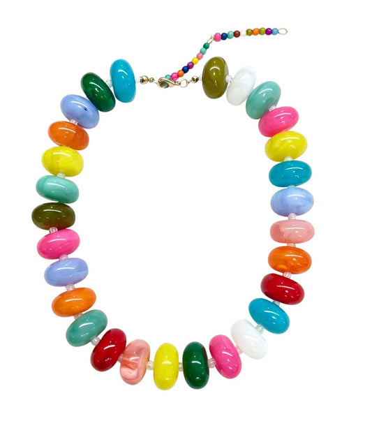 Bailey Chunky Beaded Necklace- Multi
