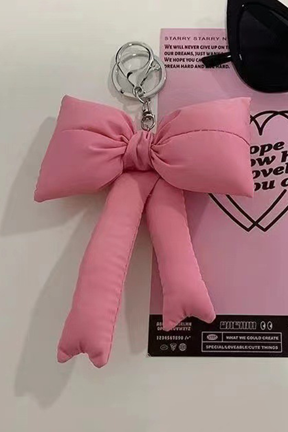 Pink Bow Knot Keychain