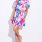 A printed woven mini dress - ID21222