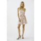 MULTI COLOR FLORAL AND EYELET A LINE MINI DRESS
