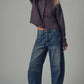 Relaxed Wool Blend Button-Up Cardigan