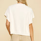 DROPPED SHOULDER SWEATER TOP