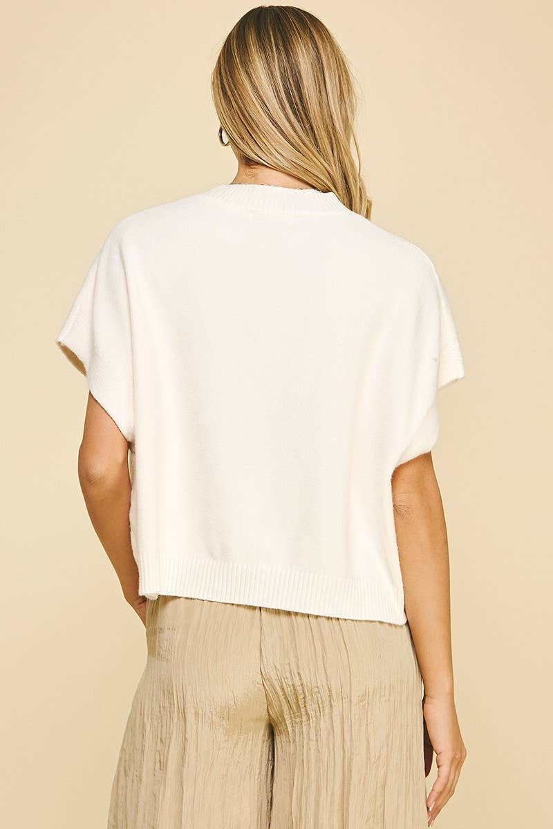 DROPPED SHOULDER SWEATER TOP