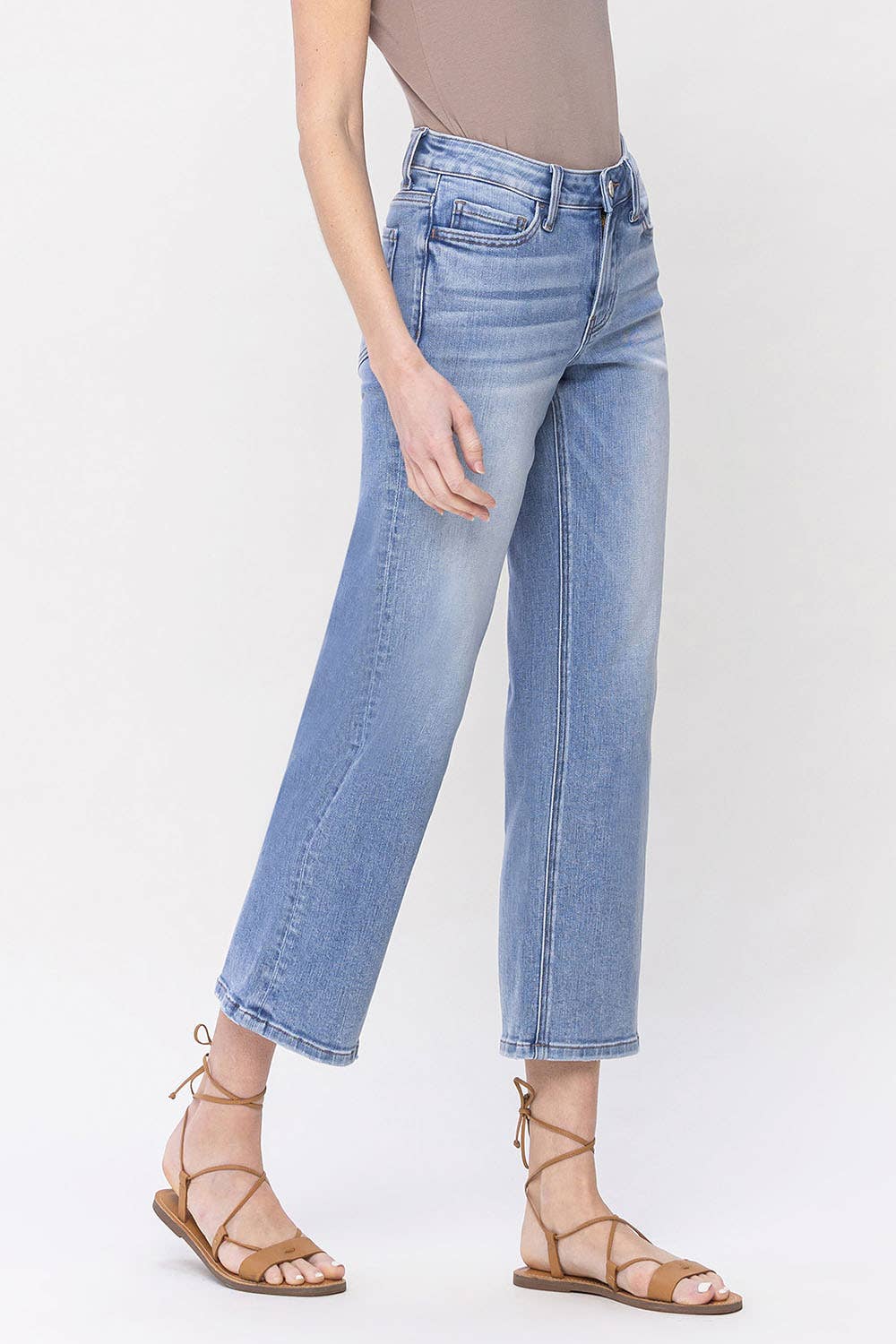 MID RISE CROP  DAD JEANS