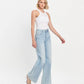 HIGH RISE FULL LENGTH LIGHT WASH WIDE LEG JEANS V3468