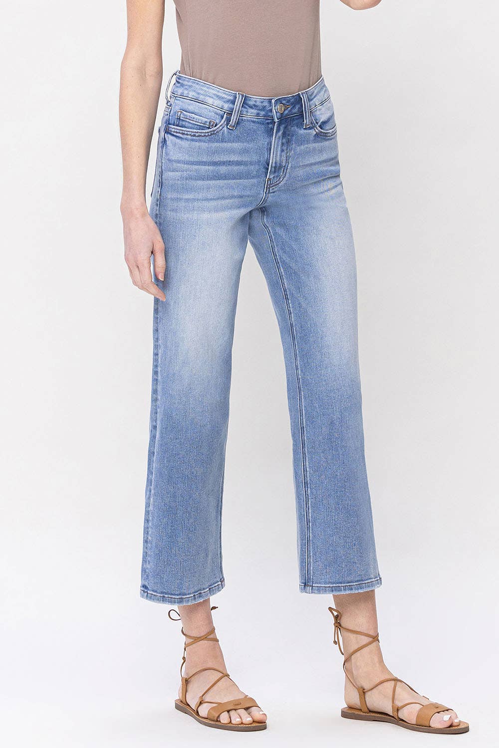 MID RISE CROP  DAD JEANS