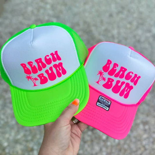 Beach Bum Neon Foam Trucker Hat