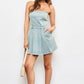 DENIM RUFFLE DRESS