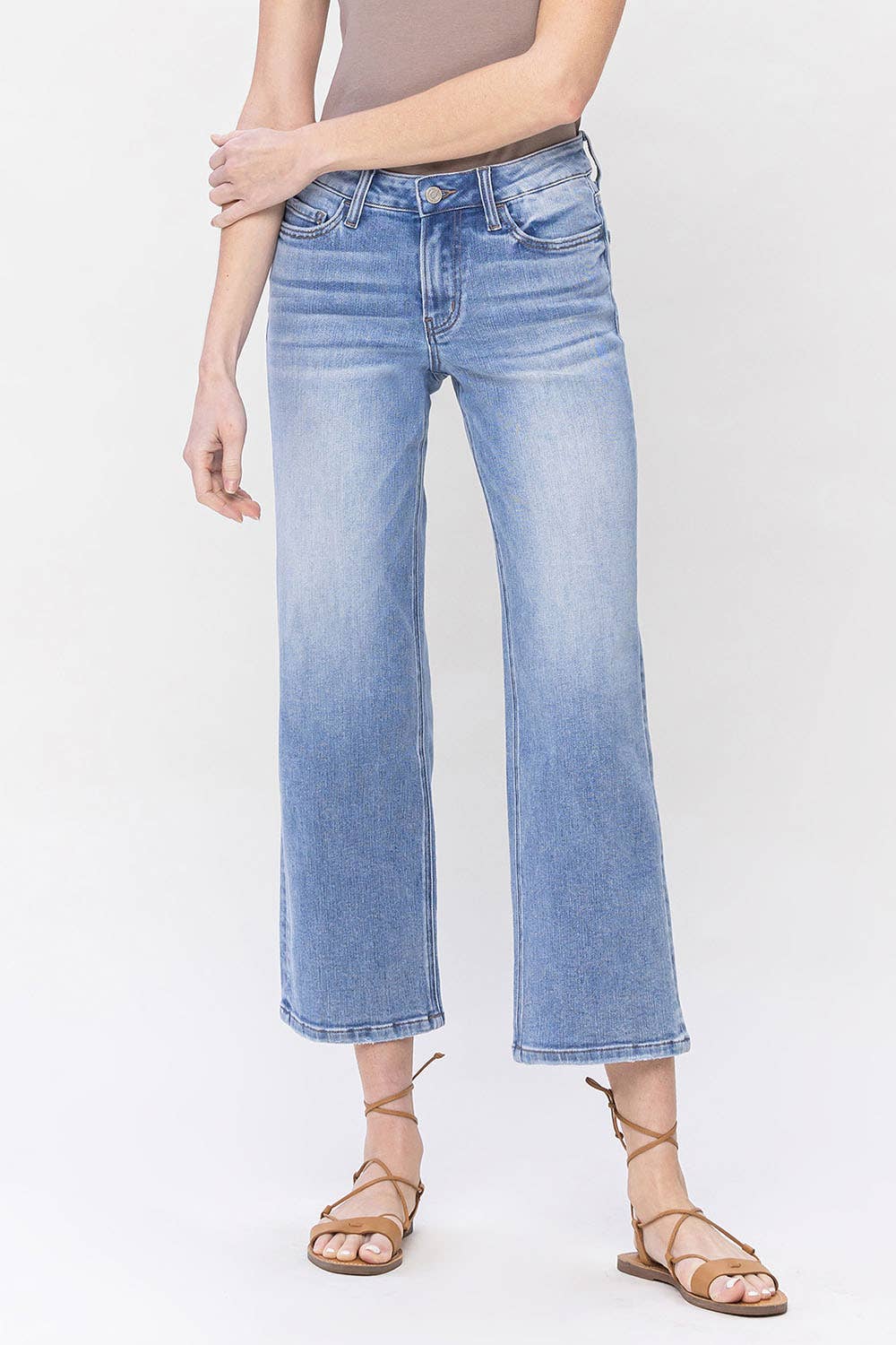 MID RISE CROP  DAD JEANS