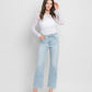 HIGH RISE SLIM WIDE JEANS