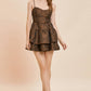 BUSTIER TIERED DRESS