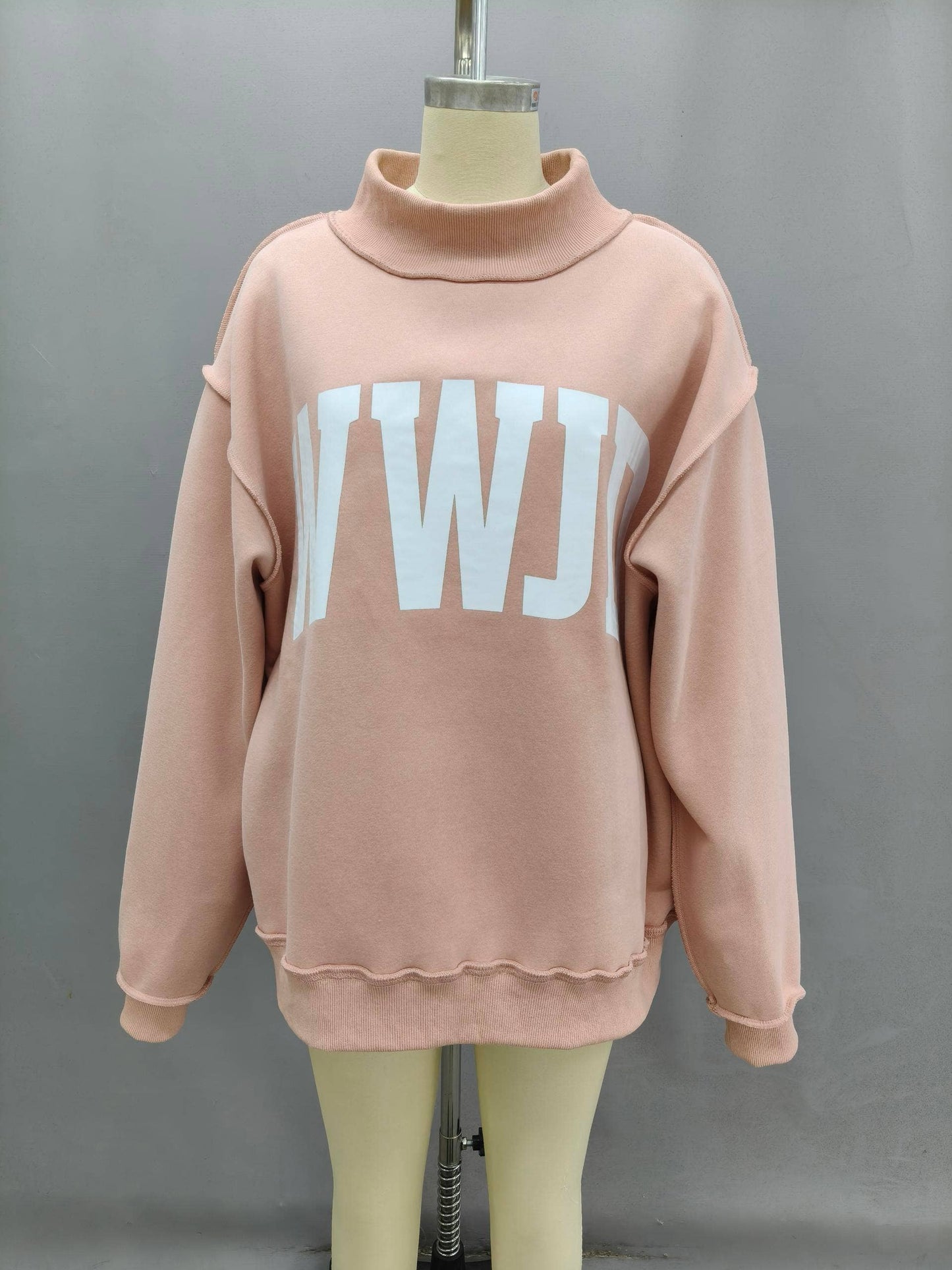 IT2594-WWJD 'WWJD & AMEN' Reversible Mock Neck Sweatshirt