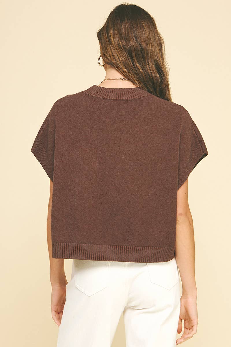 DROPPED SHOULDER SWEATER TOP