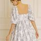 GARDEN TOILE PRINT BABY DOLL DRESS