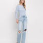 90'S VINTAGE SUPER HIGH RISE FLARE JEANS
