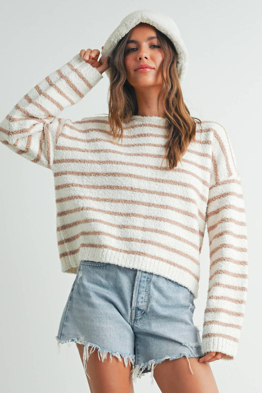 STRIPED KNIT SWEATER