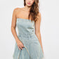 DENIM RUFFLE DRESS