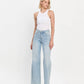 HIGH RISE FULL LENGTH LIGHT WASH WIDE LEG JEANS V3468