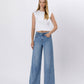 HIGH RISE SEAM DETAIL PALAZZO JEANS V3608