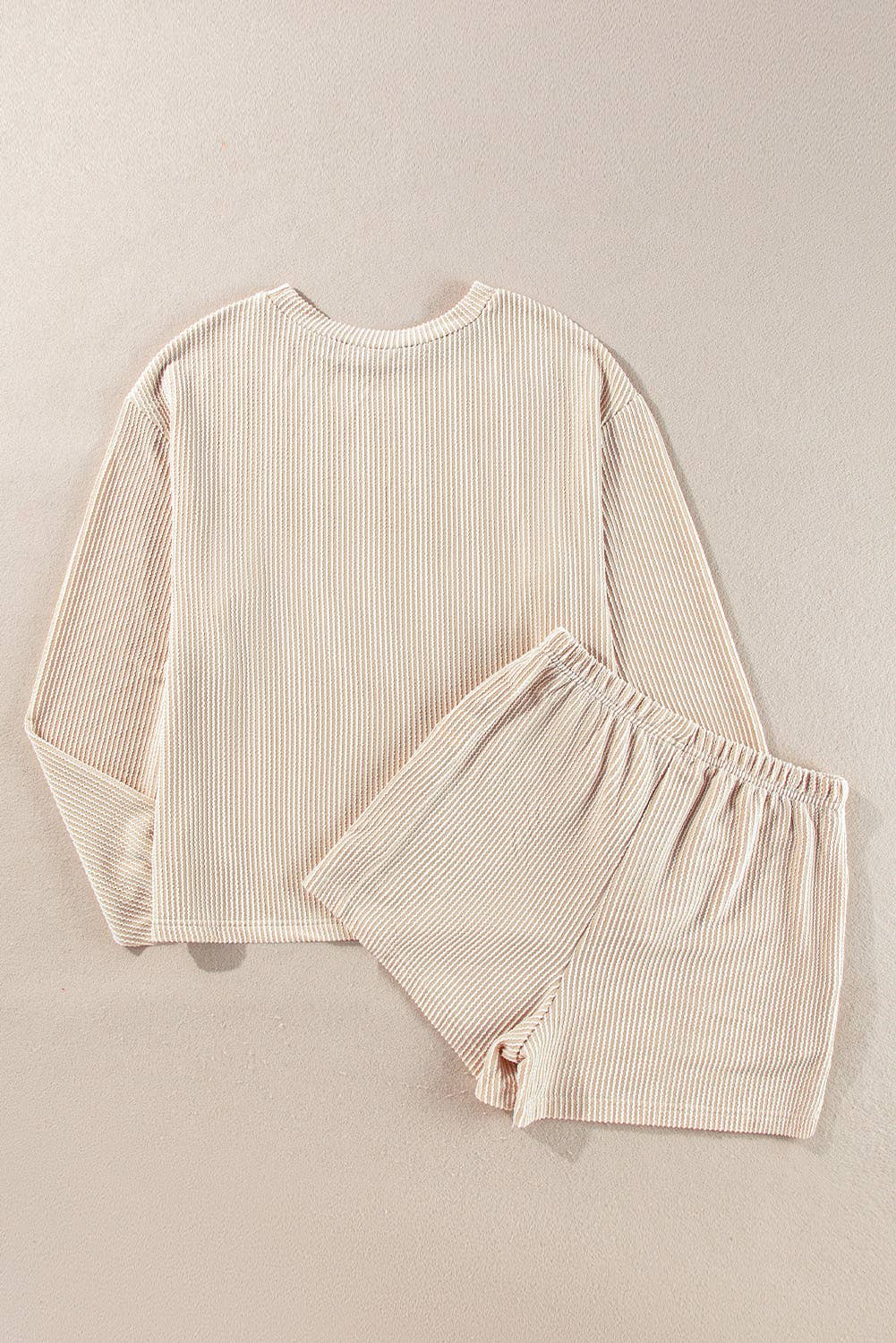 Heart Bow Valentines Corded Pajamas Set