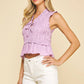 FRONT-TIE DETAILED SMOKING TOP -5555T