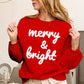 Tinsel Lettering Christmas Sweater