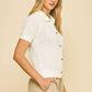 BUTTON DOWN SWEATER TOP - 6027W