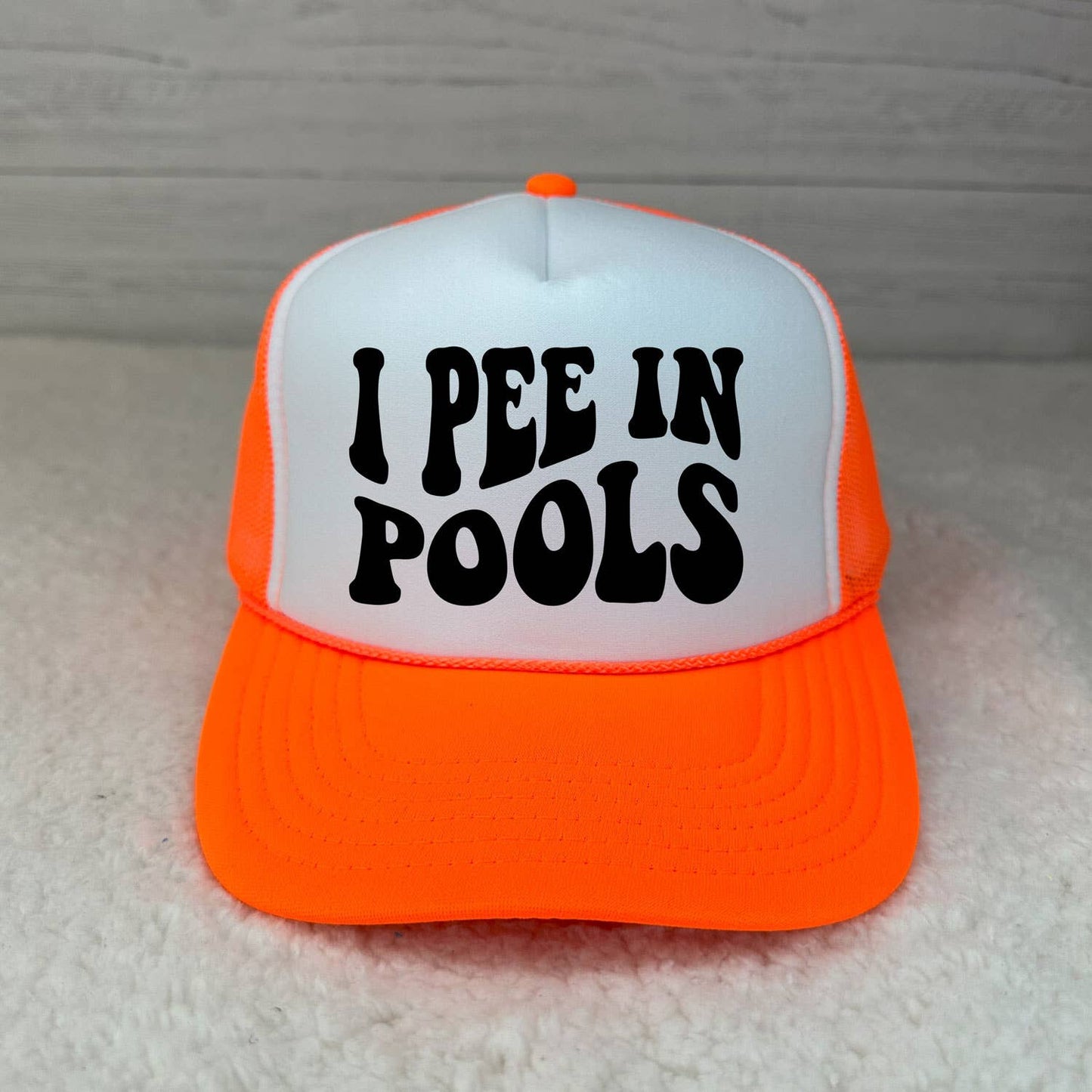 I Pee In Pools Neon Foam Trucker Hat