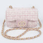 Quilted Tweed Flap Shoulder Bag