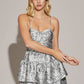 BUSTIER TIERED DRESS